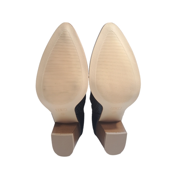 Fisace Women's V Cut Out Ankle Boots  Size 11 Black‎ - Picture 12 of 16